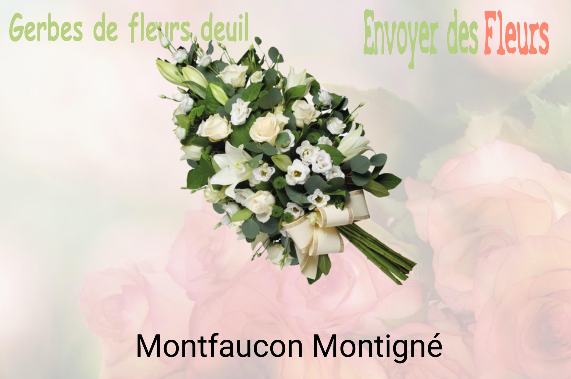 Gerbe de fleurs de deuil livrée à Montfaucon-Montigné